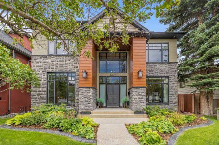 A character home with stone and cedar accents